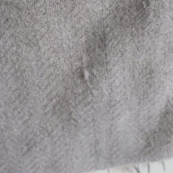 Pieces Kial Mottled Grey Herringbone Solid Fringe Soft Wrap Scarf - 36.5" x 24" - Picture 5 of 6